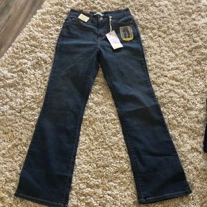 High waist dark wash boot cut Levi’s